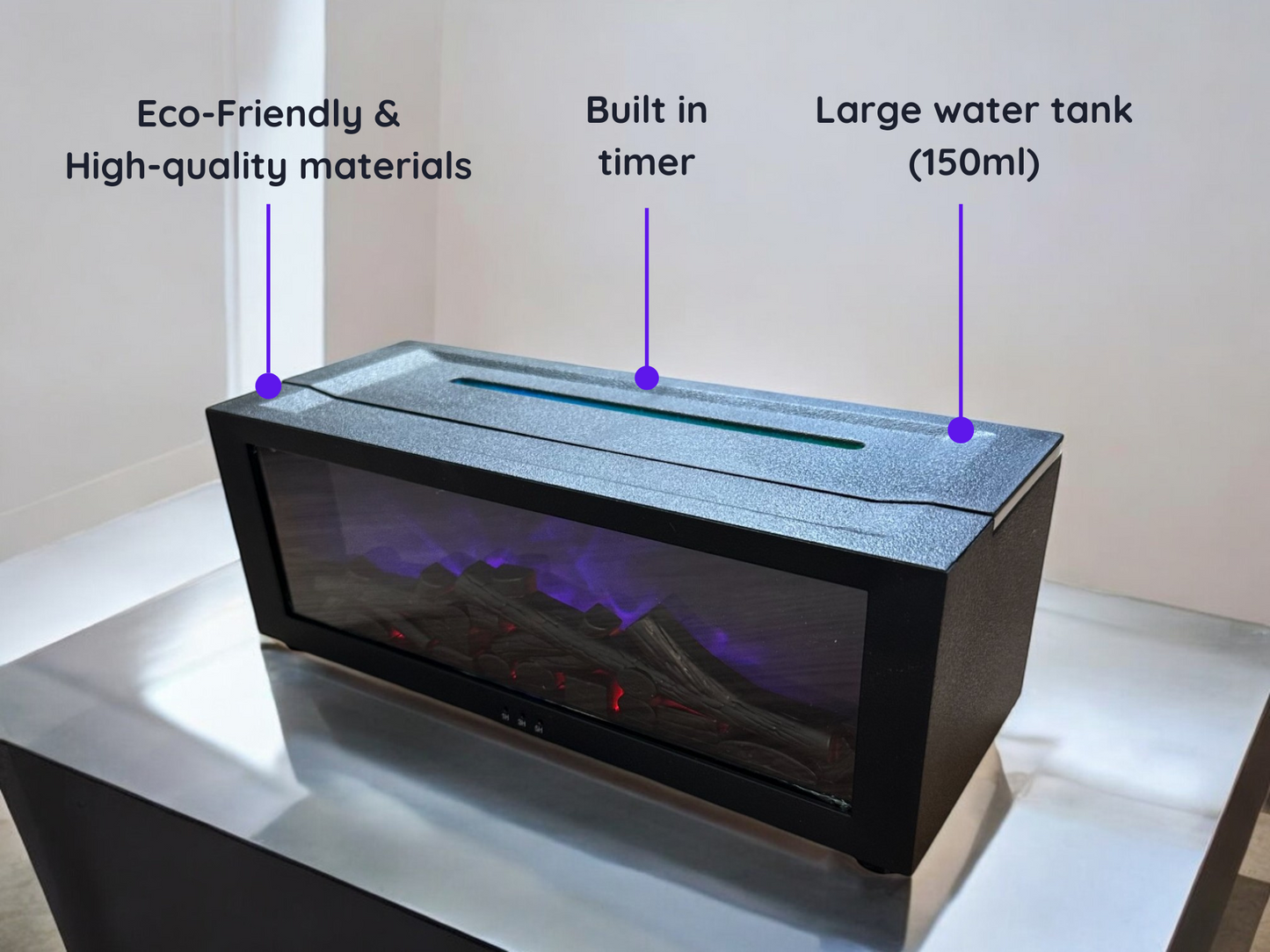 Fireplace Diffuser Black