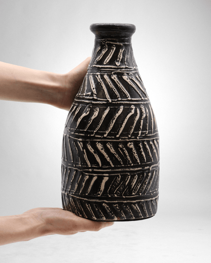 Greek Taper Vase - Chocolate