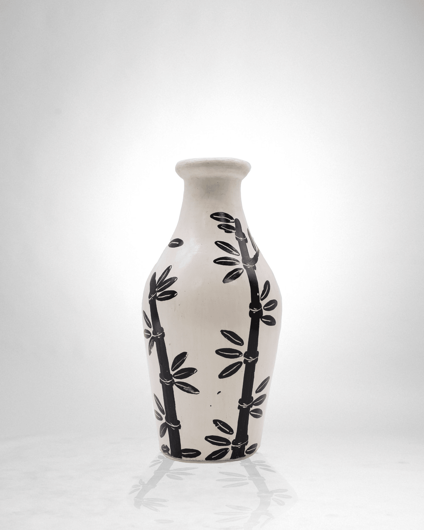 Bamboo Motif Shaped Vase - Natural