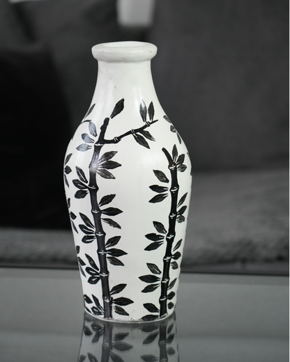 Bamboo Motif Shaped Vase - Natural