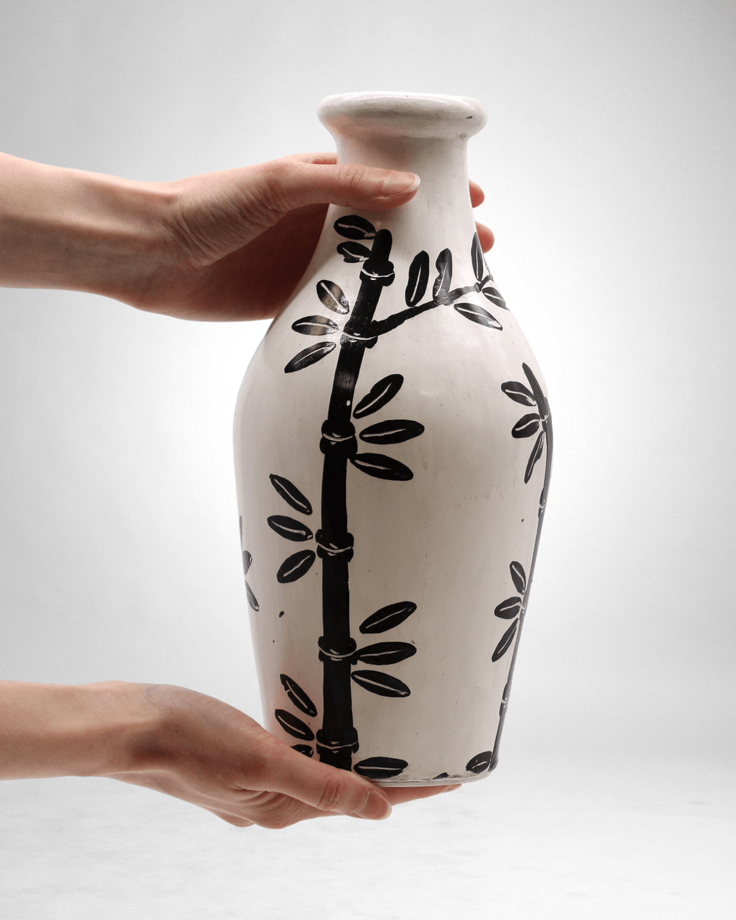 Bamboo Motif Shaped Vase - Natural